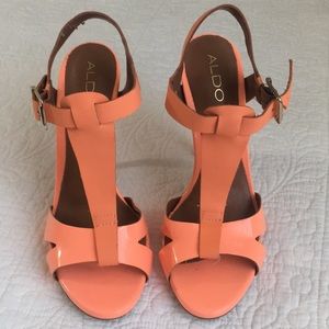 ALDO Women's Orange Strappy Sandals